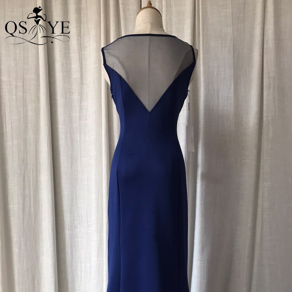 Homecoming Dresses: Navy Prom Dresses Mermaid Beaded Lace Appliques