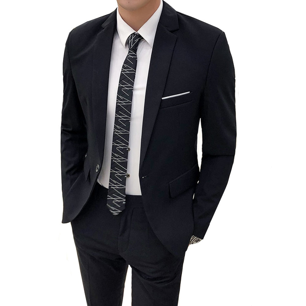 Tuxedo for Mens: Blazers Pants Vest 3 Pieces Sets Fashion Men Casual Boutique Business
