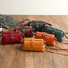 Casual Leather Shoulder Bags Retro Handmade Doctor Bag Clutch Crossbody Bag