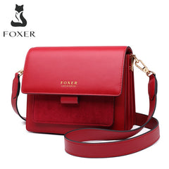 Women Organ Bag Split Cow Leather Crossbody Shoulder Bags Female Fashion