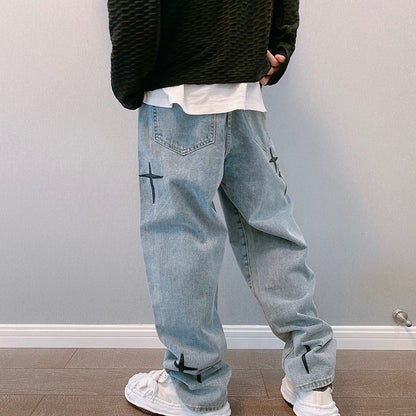 Wide Leg Cargo Pants Streetwear Baggy men Jeans Spring Autumn Men