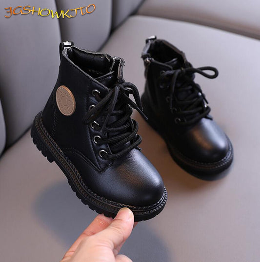 Kids Martin Boots Boys Shoes Autumn Winter Leather Children Boots Fashion