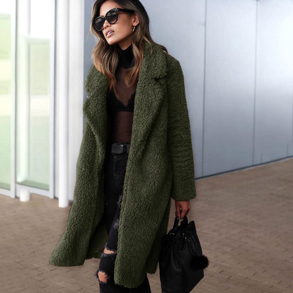 Women Autumn Jacket Coat Women Warm Outerwear Casual Faux