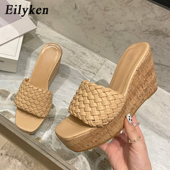 Ladies Slippers Summer Super High Heels Shoes Women Platform  Open Toe