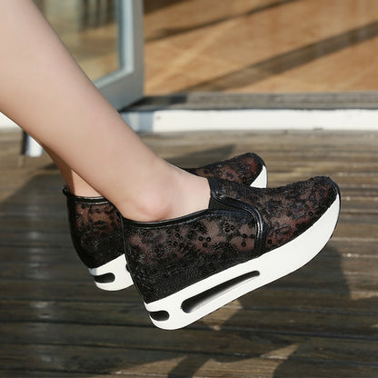 Fashion Shoes Women Sneakers Spring Autumn Women Pu Flat Thick Bottom Shoes