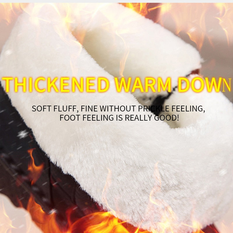 Non Slip Waterproof Snow Boots for Women Thick Plush Winter Ankle