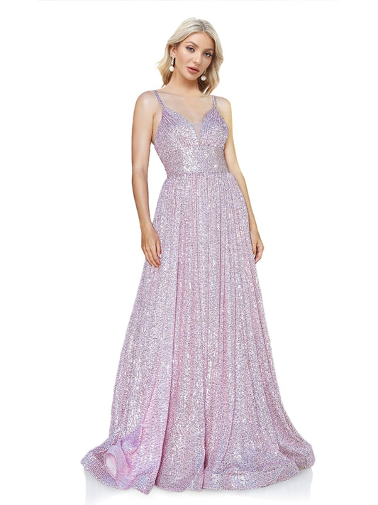 Evening wear Dresses: Long Mermaid Backless Formal Sequin