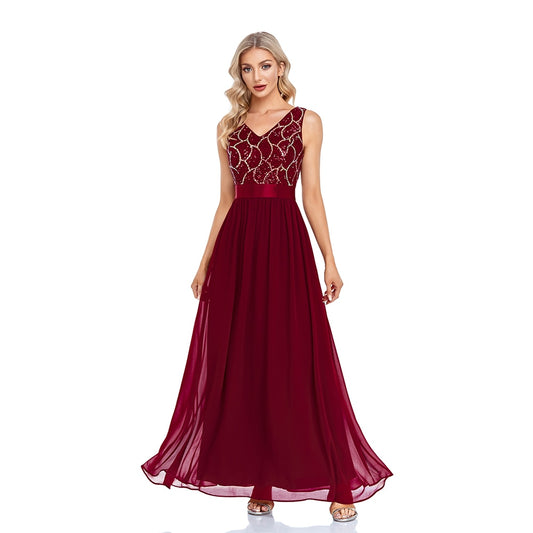 Evening wear Dresses: Womens Sleeveless Formal Occasion Long Dress