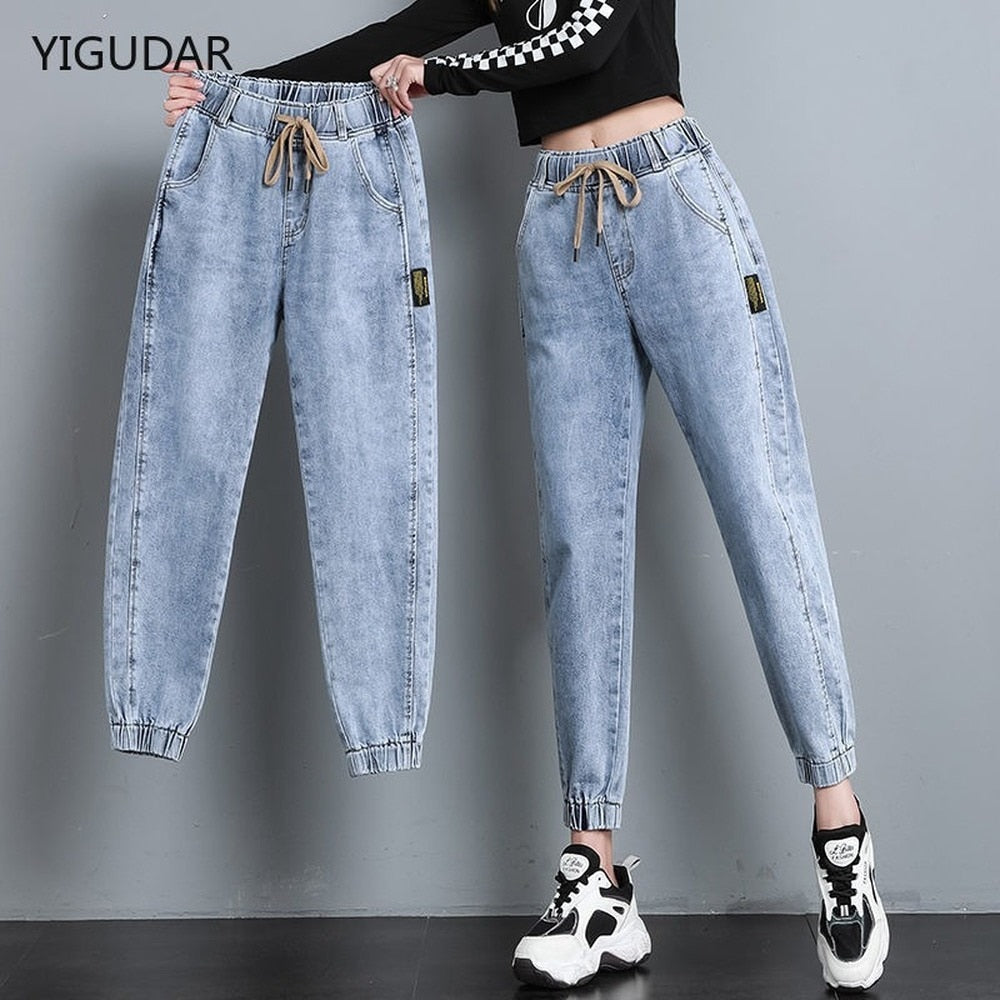 Harem Pants Vintage High Waist Jeans Woman Women Jeans Ankle