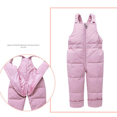 Children Snowsuit Winter Baby Down Jacket Jumpsuit Parka Real Fur