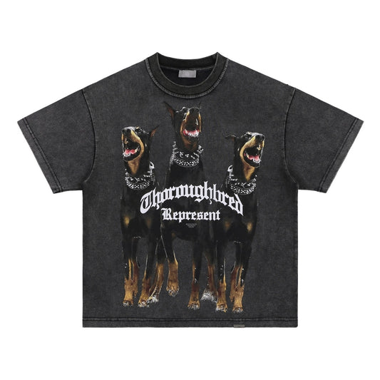 T-Shirt Men Summer Dog Letter Printed T Shirt