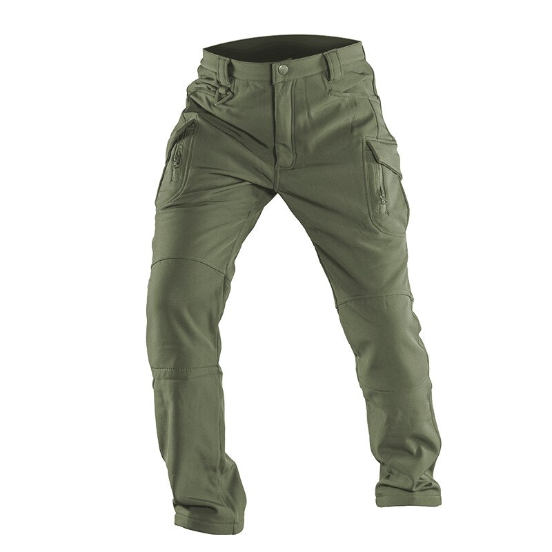 Warm Winter Soft Shell Fleece Pants Travel Waterproof Outdoor Trekking