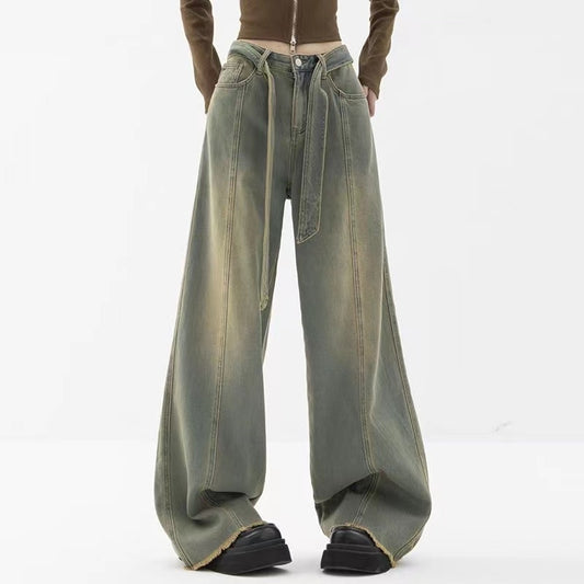 Winter Y2k Fashion Women Harajuku Jeans Wide Leg