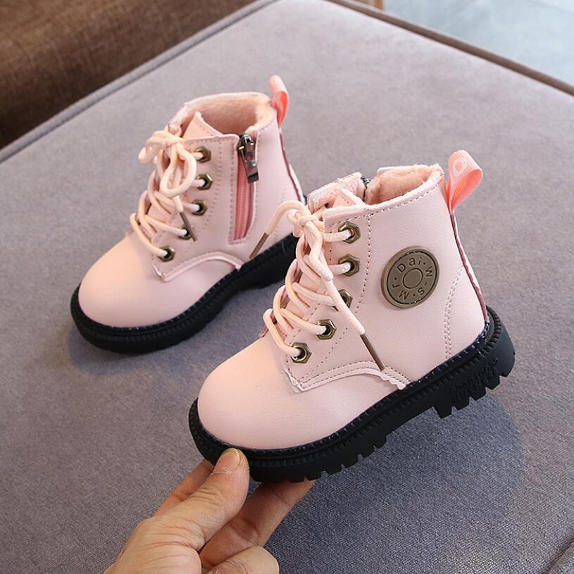Kids Martin Boots Boys Shoes Autumn Winter Leather Children Boots Fashion