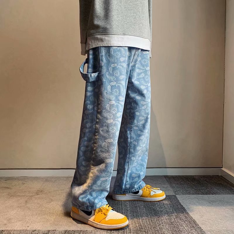 Summer thin men fashion famous brand versatile loose straight Summer