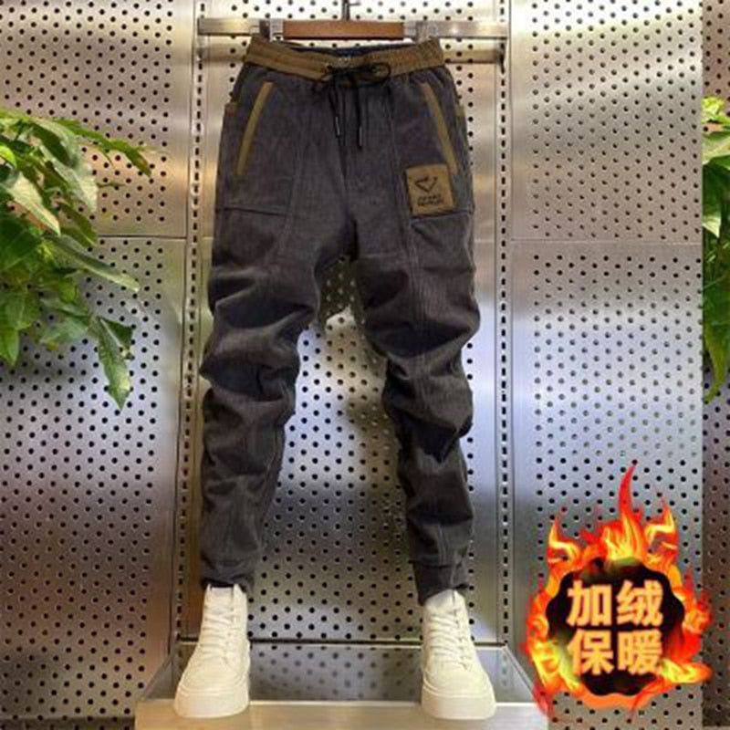 Man Corduroy Sweatpants Autumn Winter Men Baggy Joggers Fashion Streetwear