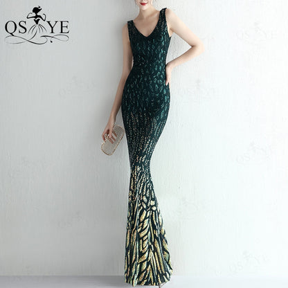 Homecoming Dresses: Prom Dresses Unique Pattern Sequin Lace Evening Gown