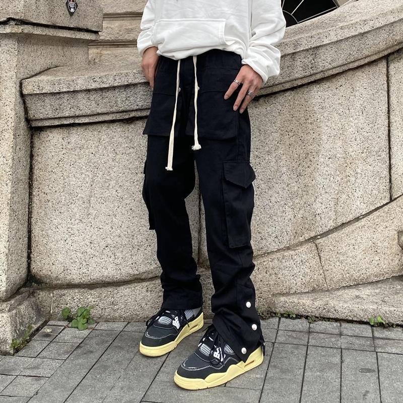 Fashion Chic Men Cargo Pants Streetwear Joggers High Street Techwear Man