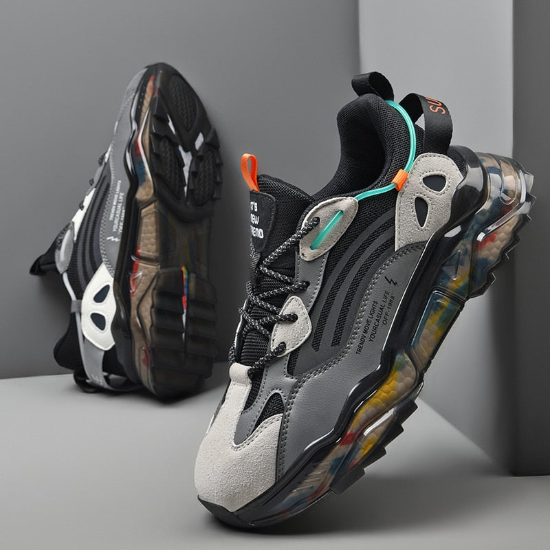 Fashion Men Sneakers Street Style Breathable Men Shoes Chunky Spring