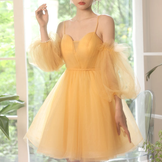Homecoming Dresses: Mint Green Short Prom Dress Spaghetti Strap Tiered Tulle