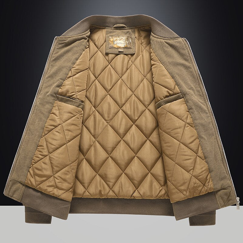 Large Size 7XL New Autumn Winter Stand Collar Slim Jacket Men Fashion