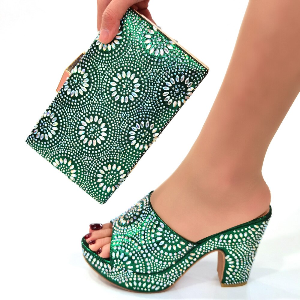 High Quality Pu Leather Italian Special Arrivals Shoes And Bag Set Nigerian