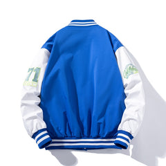 Embroidery Varsity Jacket Men Women Letter Vintage Jacket Fashion Baseball