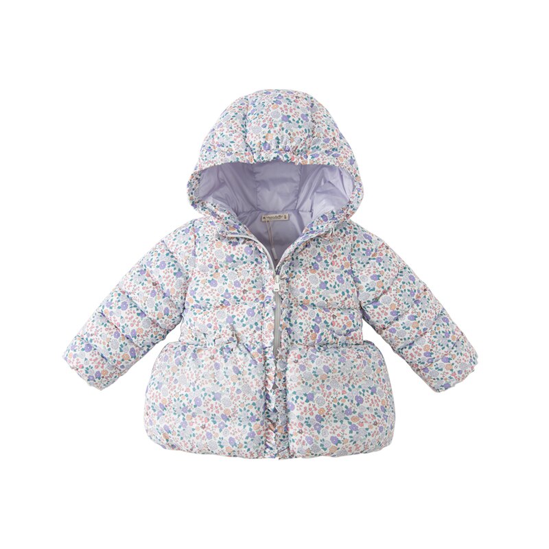 Fashion Baby Girl Winter Clothes Jacket Warm Floral Coat Baby Outwear