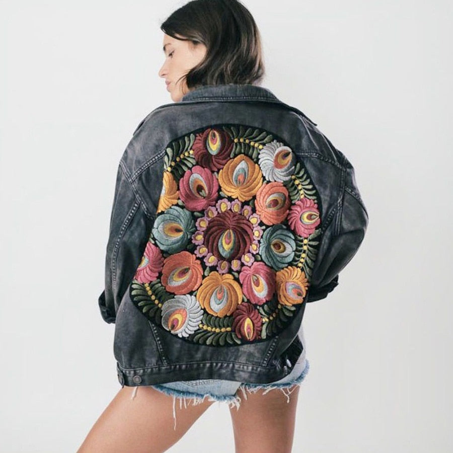 Jacket Black Casual Chic Winter Jacket Women Bohemian Warm Jacket Coat