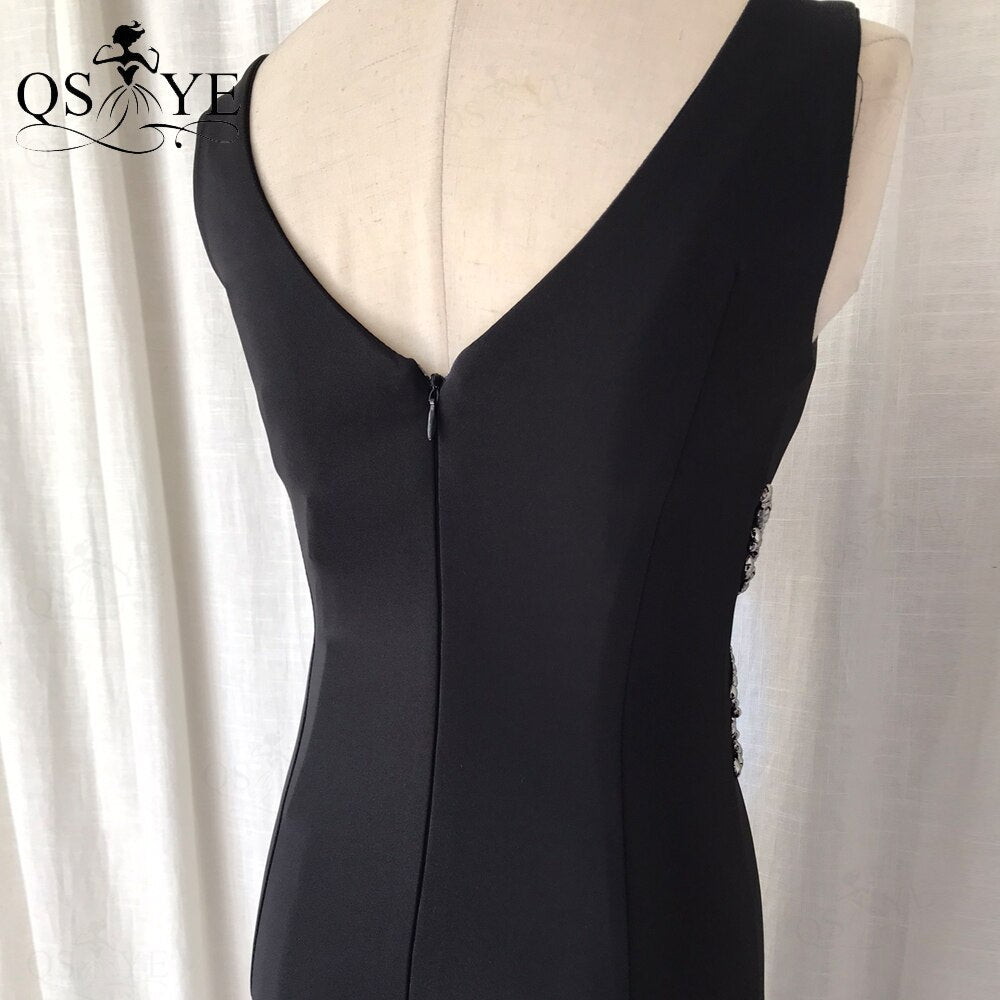Homecoming Dresses: Prom Dresses Sheath Stretchy Evening Deep V Neck Party Girl