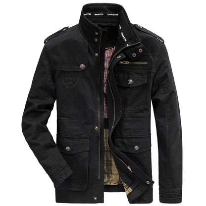 Plus Size 7XL 8XL Military Jacket Men Spring Autumn Cotton Outdoor Multi-pocket