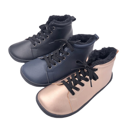 Tipsietoes Barefoot Leather Boots with fur inside for Women and Kids