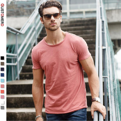 cotton T shirt Men Casual Soft Fitness Shirt Men T Shirt Tops