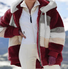Women Spring and Autumn Oversize Long Teddy Bear Coat Warm Thickening