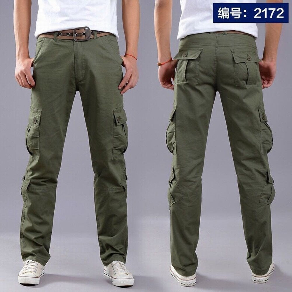 Multi-Pocket Casual Pants Men Military Tactical Joggers Cargo Pants Men