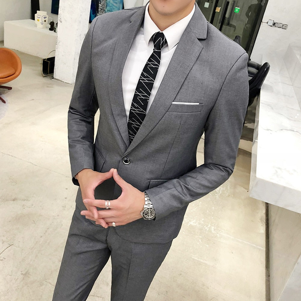 Tuxedo for Mens: Blazers Pants Vest 3 Pieces Sets Fashion Men Casual Boutique Business