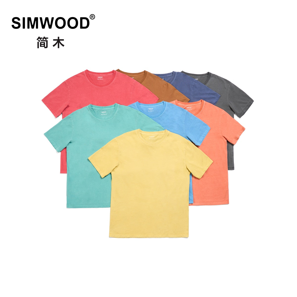 Summer Autumn New Washed T-shirts Men Vintage