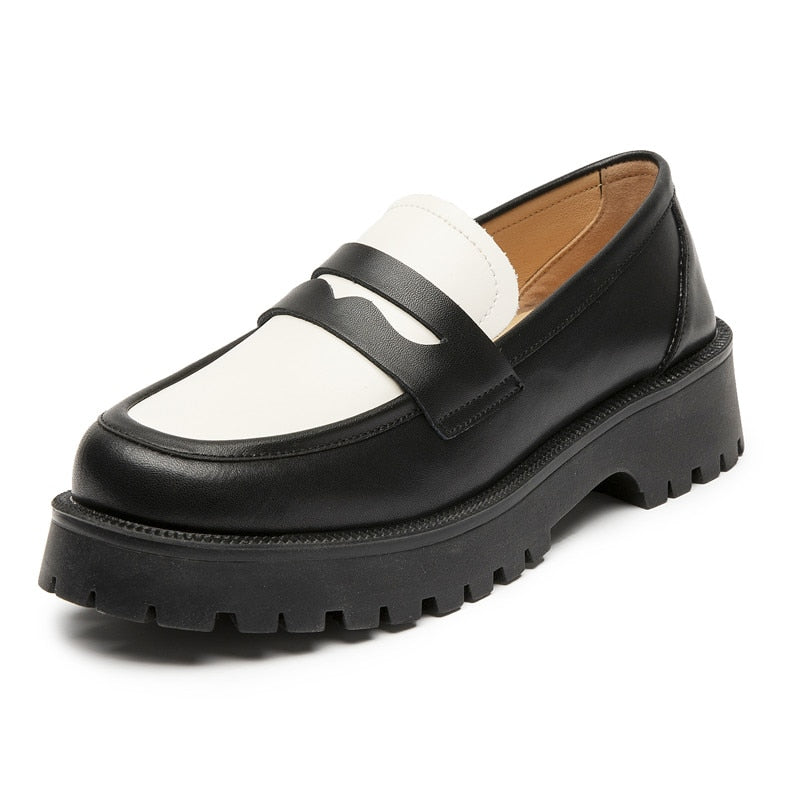 Spring Shoes Female British Style Thick-soled College Style Casual Loafers