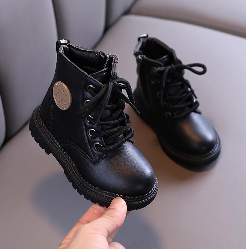 Kids Martin Boots Boys Shoes Autumn Winter Leather Children Boots Fashion