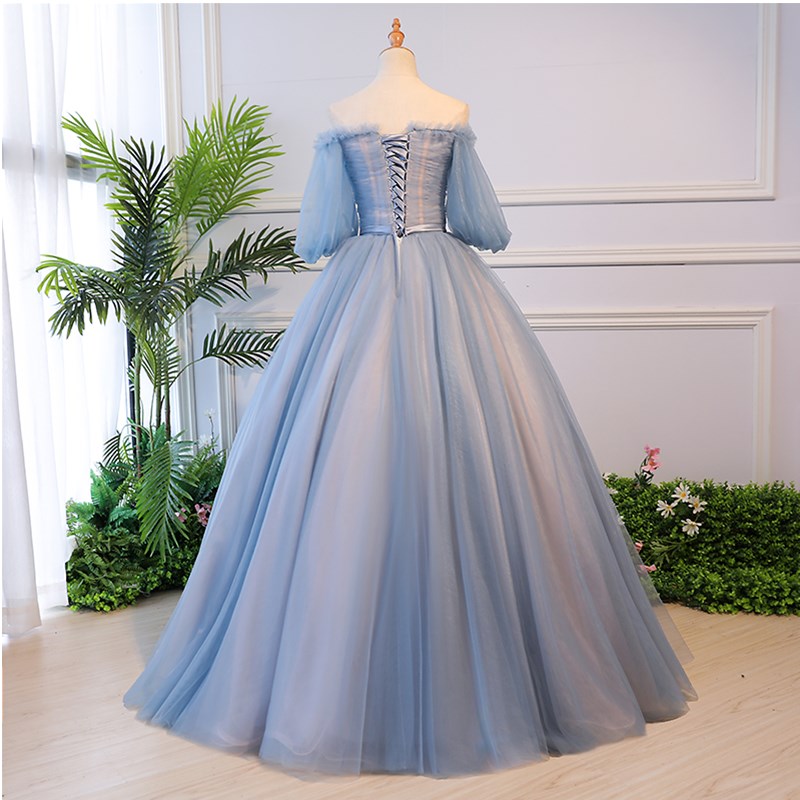 Evening wear Dresses: Boat Neck Prom Dresses Off Shoulder Evening Gowns