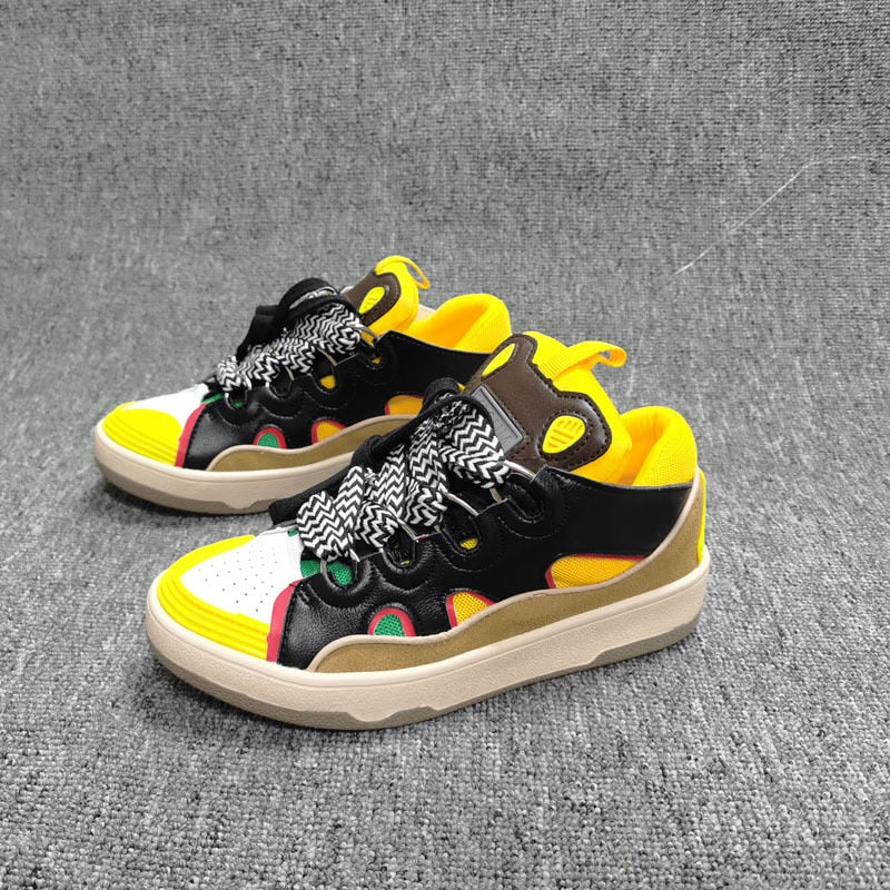 Women Sneakers Luxury Designers Leather Fashion Platform Casual Shoes Brand