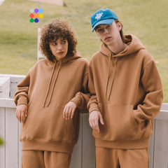 Winter Thick Fleece Lined Men&#39;s Hoodies Couple Oversized