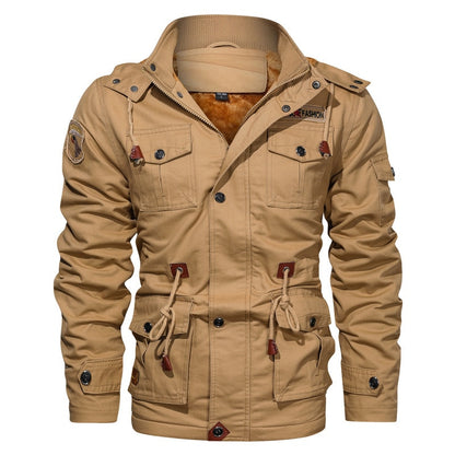 Men Winter Jackets And Coats Fleece Warm Hooded Coats Thermal