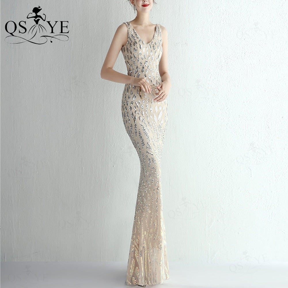 Homecoming Dresses: Prom Dresses Unique Pattern Sequin Lace Evening Gown