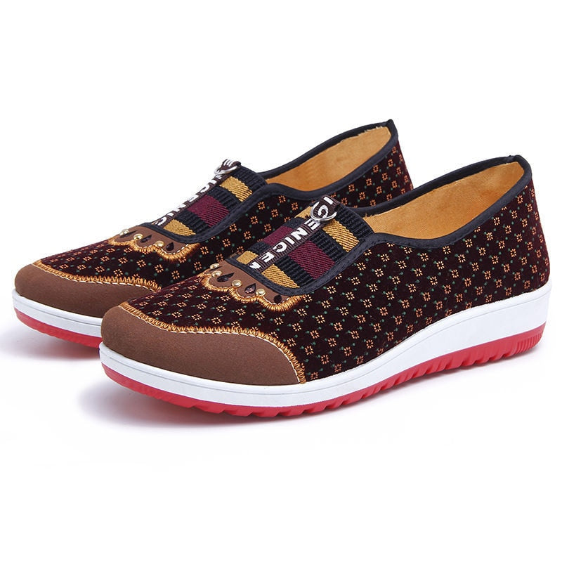 Spring and Autumn Cloth Shoes Women Single Shoes Soft Soled Anti Slip