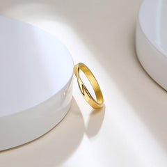 Thin 3mm Womem's Mobius Ring Charm Stainless Steel Twist Mobius Wedding