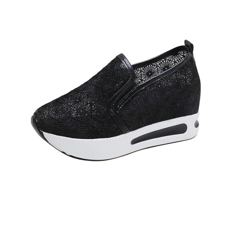 Fashion Shoes Women Sneakers Spring Autumn Women Pu Flat Thick Bottom Shoes