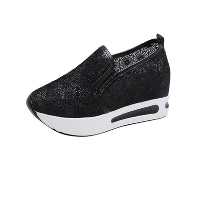 Fashion Shoes Women Sneakers Spring Autumn Women Pu Flat Thick Bottom Shoes