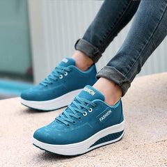 Shake Shoes for Women Platform Running Sneakers Thick Bottom Wedges Sneakers