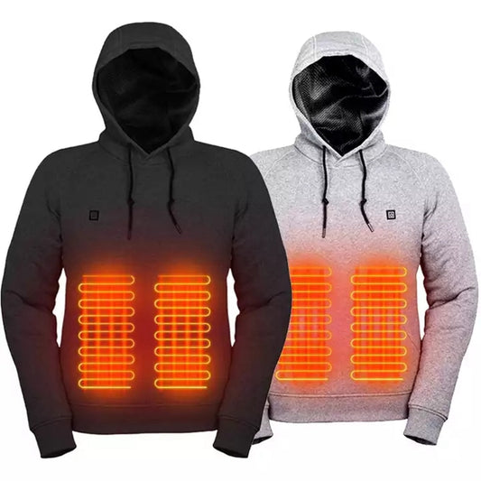 Outdoor Electric USB Heating Sweaters Hoodies Men Winter Warm